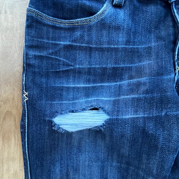 KSUBI SUPER SKINNY ZIP HEM LOW RISE WOMEN’S JEANS sz 27 Destructed Denim - Picture 5 of 15